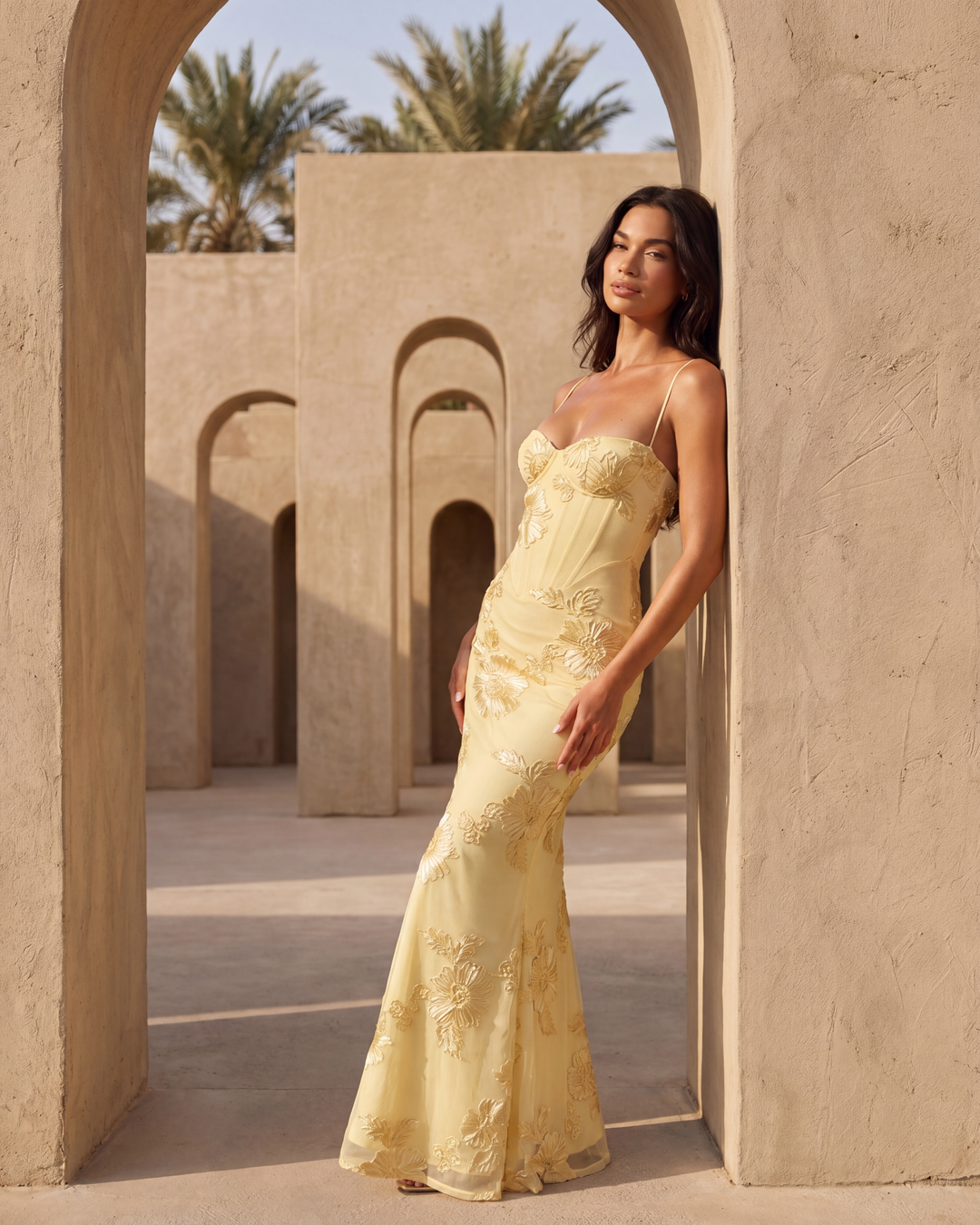 Marlene | Robe de soirée formelle brodée pour femmes