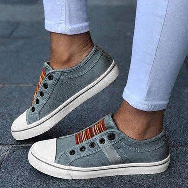 Marlies | Baskets Casual Femme avec Détail Rayé