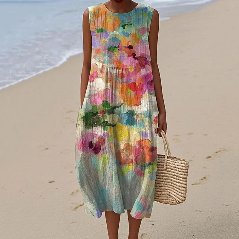 Marwa | Robe midi vintage ludique