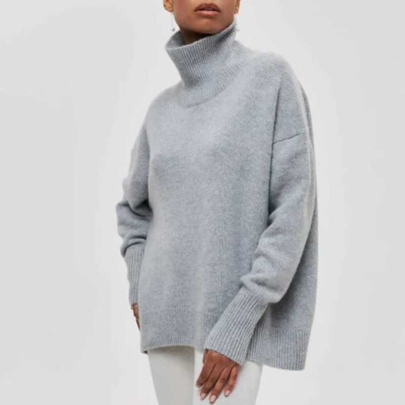 Pull moderne en grande taille pour femmes | Col roulé