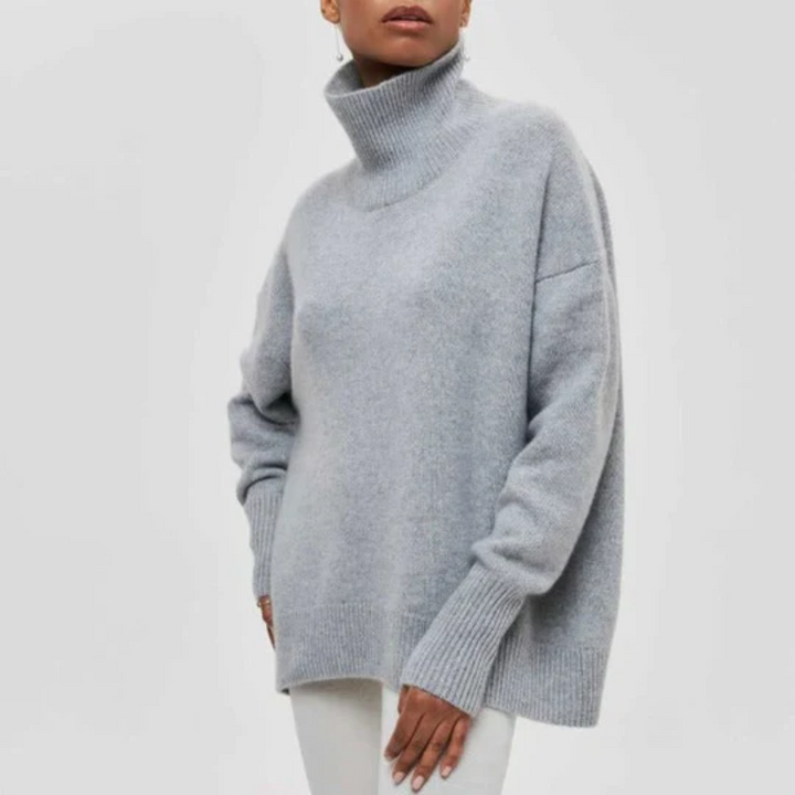 Pull moderne en grande taille pour femmes | Col roulé