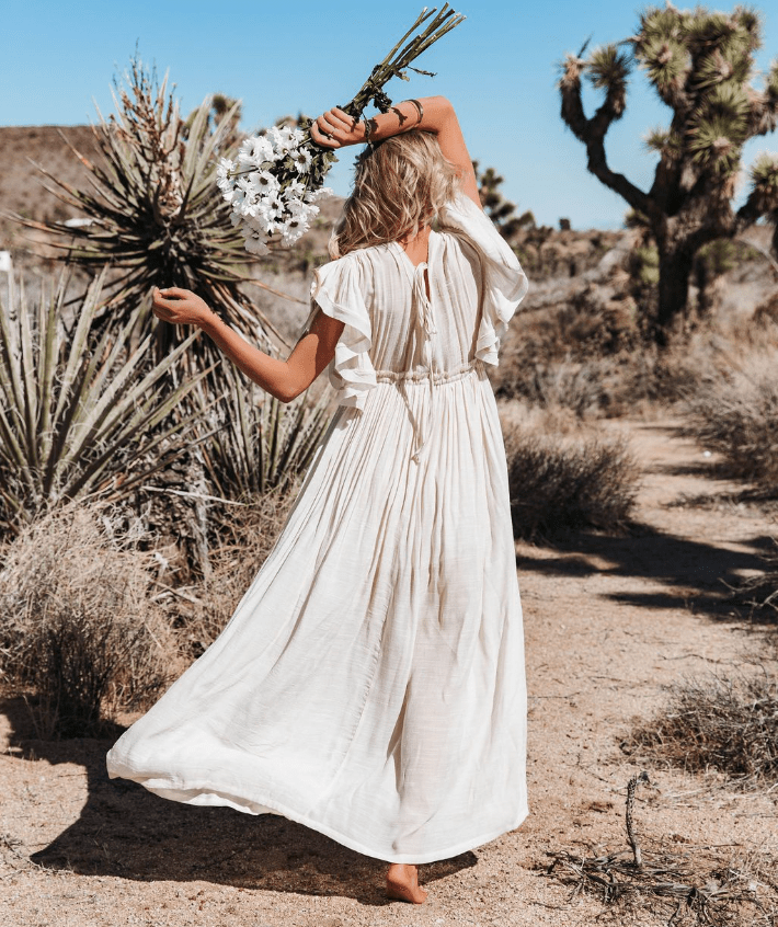 Robe Maxi Alba avec Boutonnage