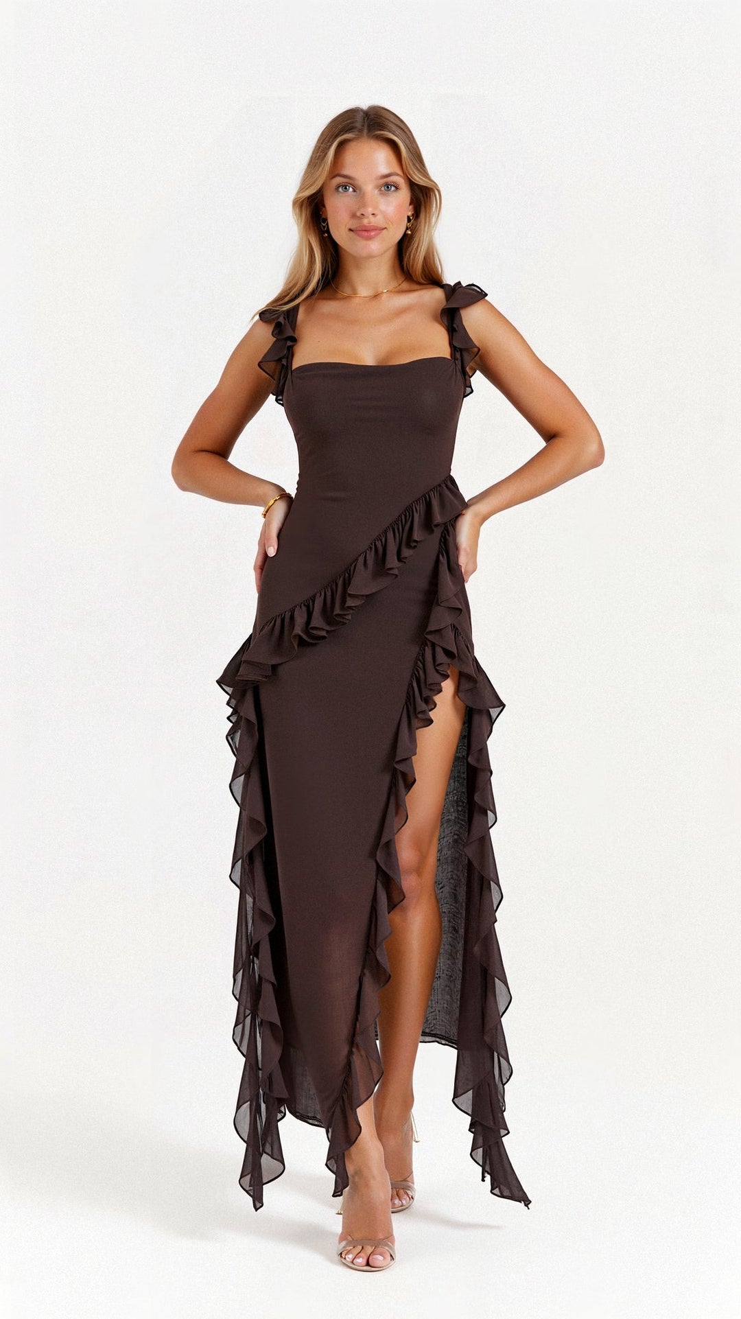 Robe Maxi Avery avec Volants