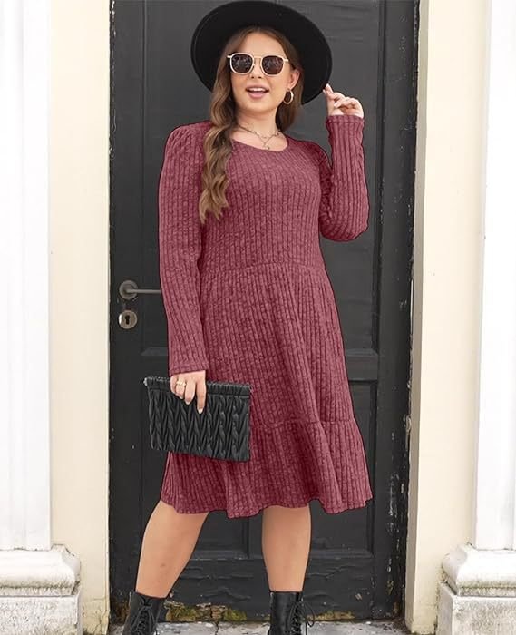 Robe en tricot Carolla à manches longues