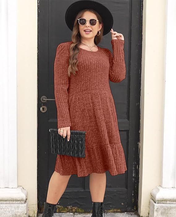Robe en tricot Carolla à manches longues