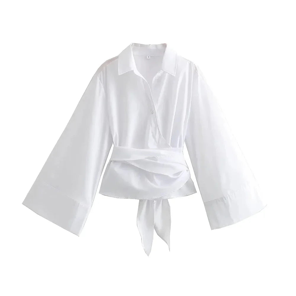 Blouse Kimono Charissa avec large ceinture à nœud