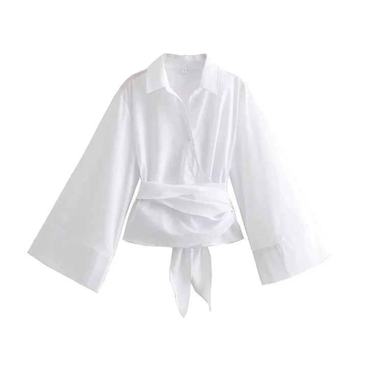 Blouse Kimono Charissa avec large ceinture à nœud