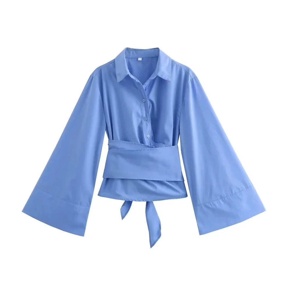 Blouse Kimono Charissa avec large ceinture à nœud
