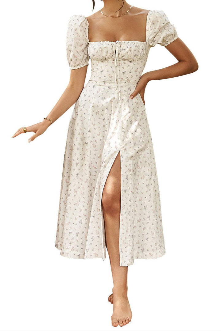 Robe midi Daniela avec décolleté carré