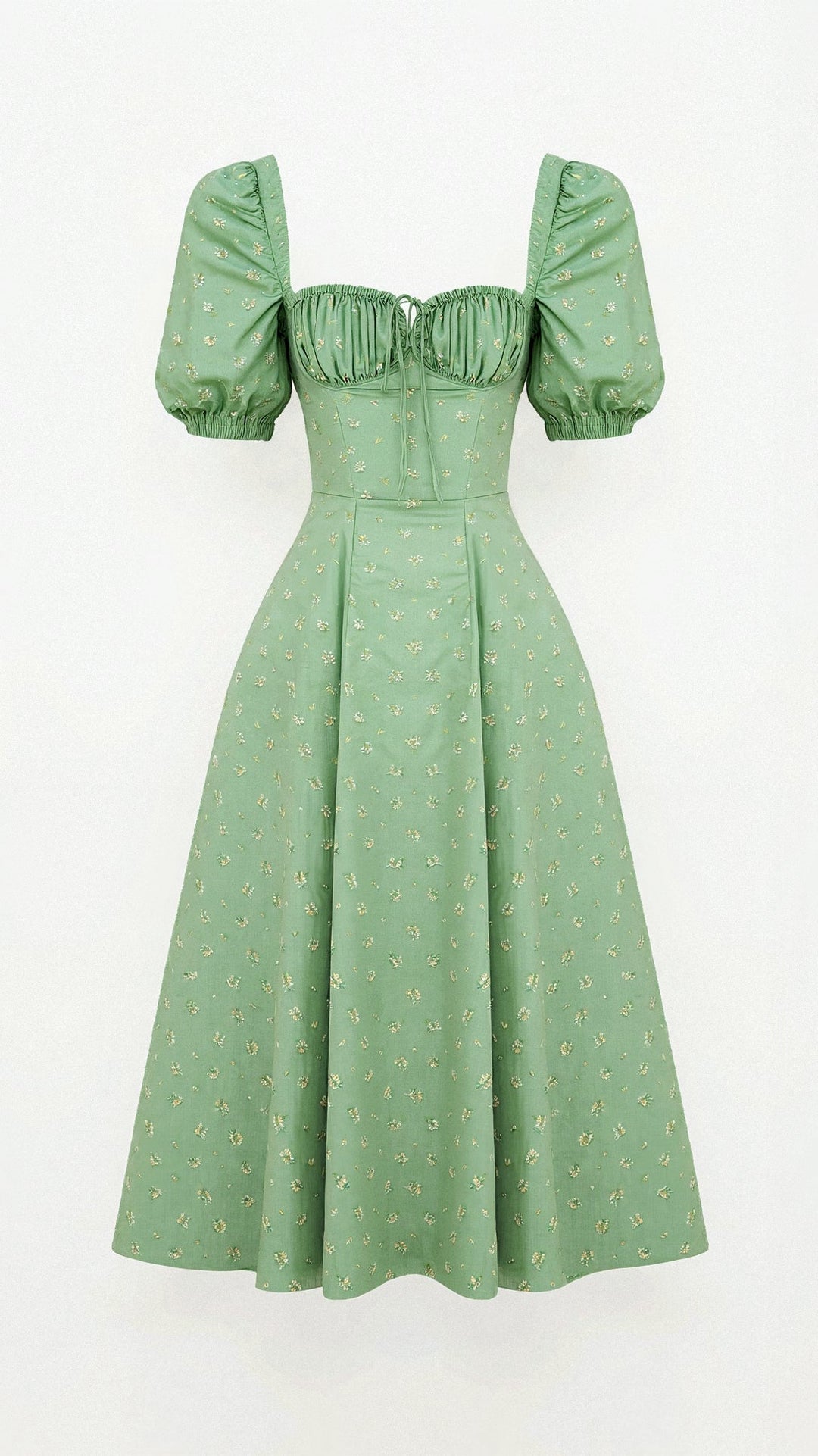 Robe midi Daniela avec décolleté carré