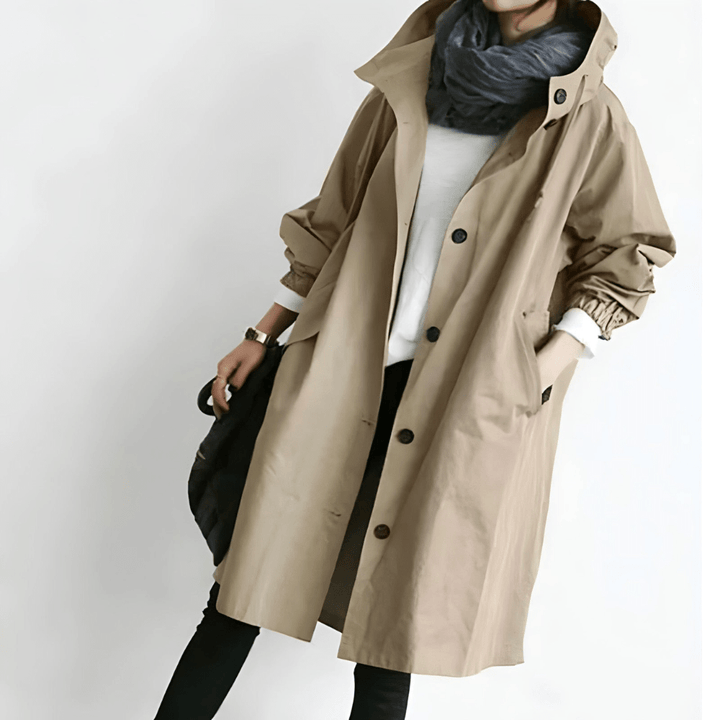 Amelia | Manteau Trench en Tissu Imperméable pour Femmes
