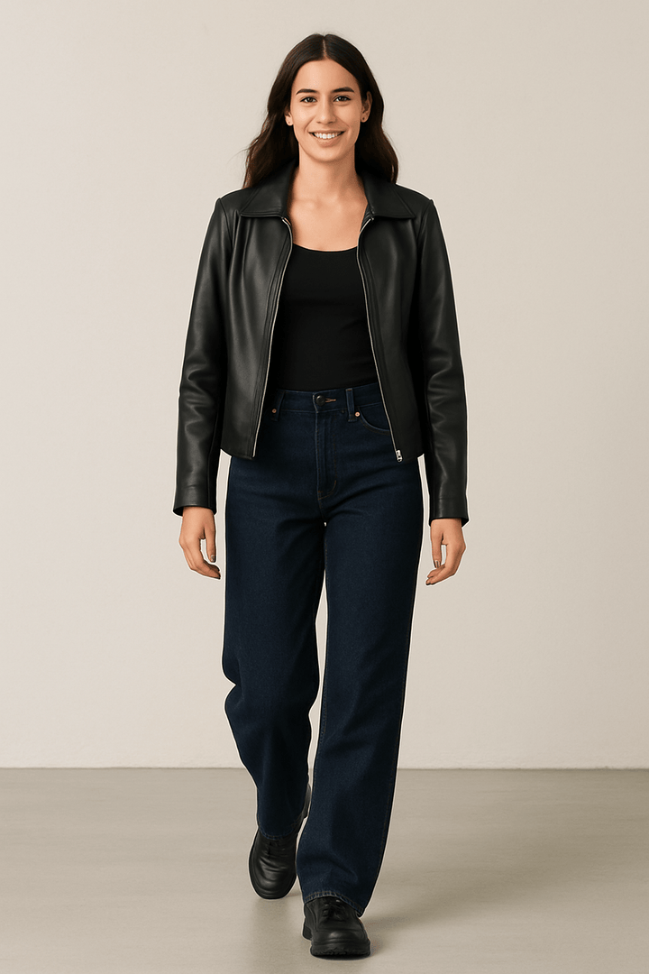Pantalon en Jean Fenna Taille Haute