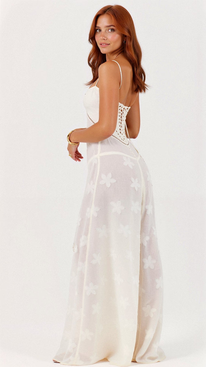 Robe Maxi Transparente Fleurie Hannah