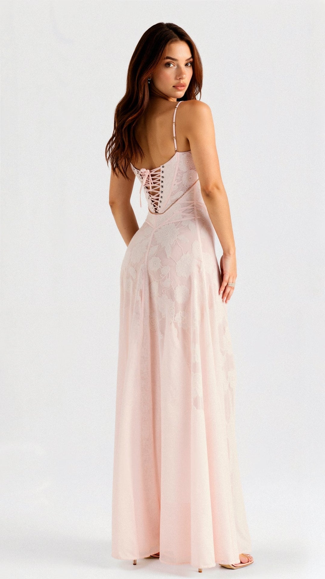 Robe Maxi Transparente Fleurie Hannah