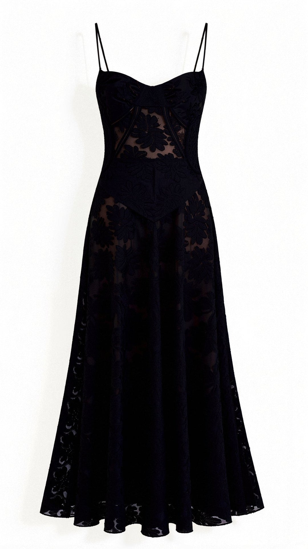 Robe Maxi Transparente Fleurie Hannah