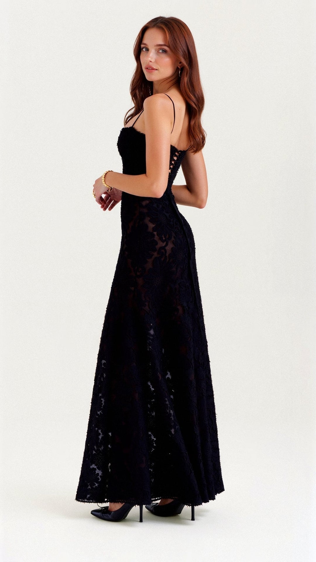 Robe Maxi Transparente Fleurie Hannah