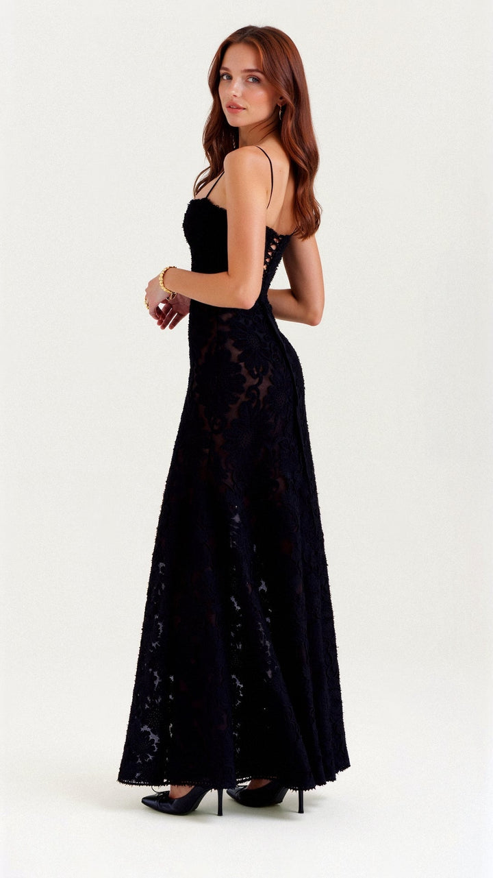 Robe Maxi Transparente Fleurie Hannah