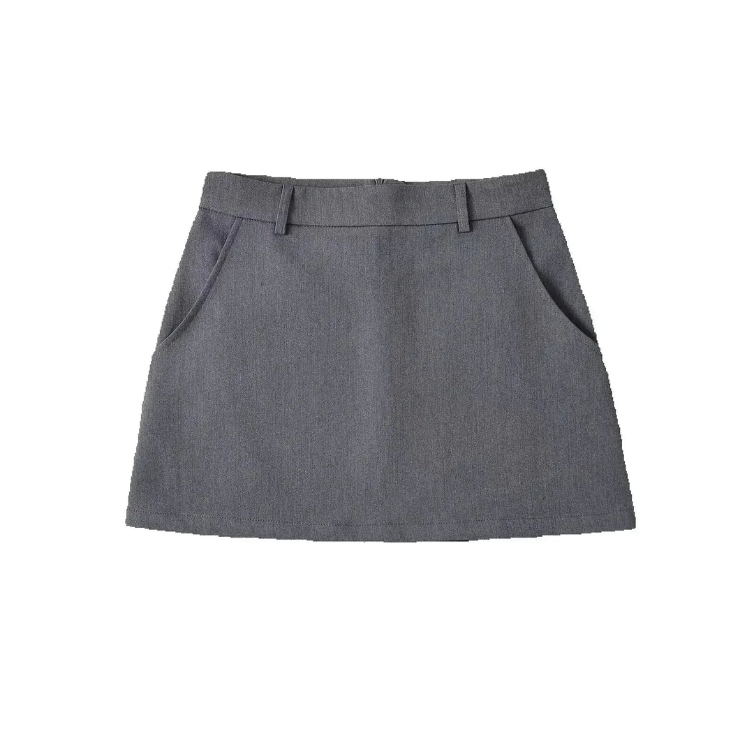 Jupe Mini Karla A-Ligne avec Poches