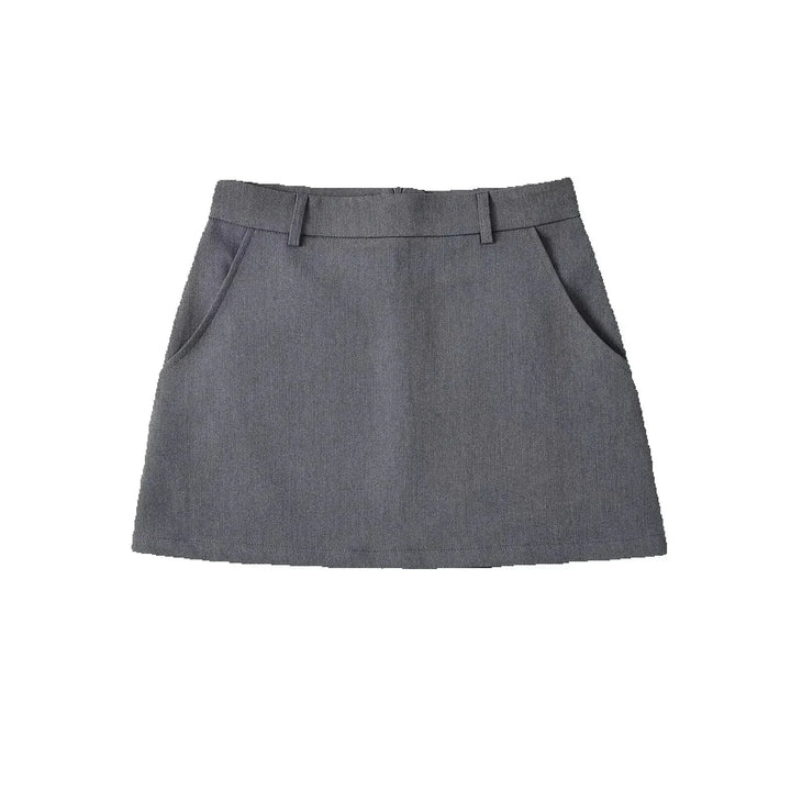 Jupe Mini Karla A-Ligne avec Poches