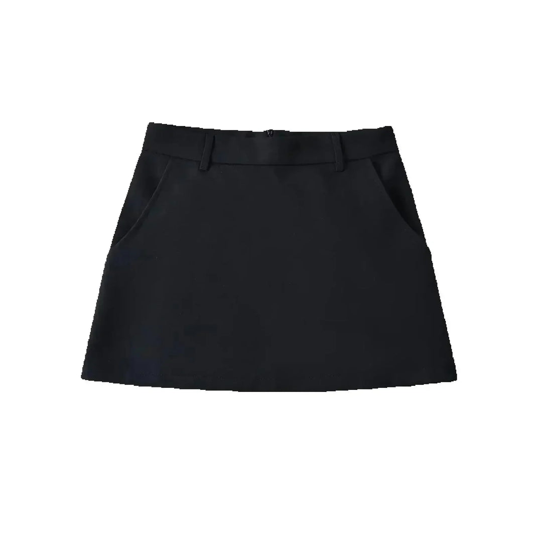 Jupe Mini Karla A-Ligne avec Poches