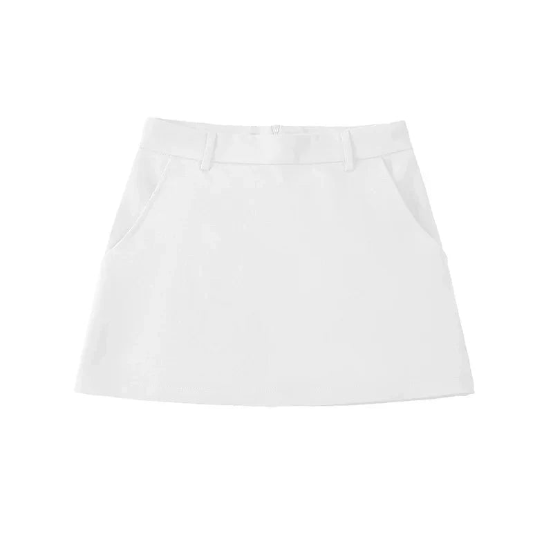 Jupe Mini Karla A-Ligne avec Poches