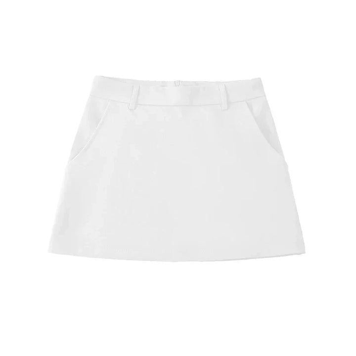 Jupe Mini Karla A-Ligne avec Poches