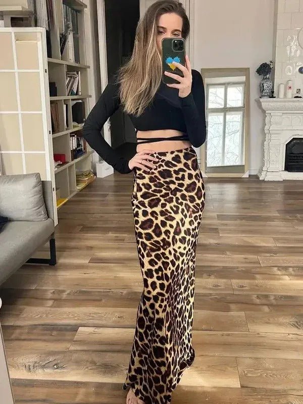 Jupe Maxi Karoline Imprimé Léopard
