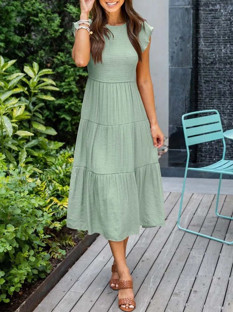 Ruby | Robe midi élégante et fluide en A pour femmes