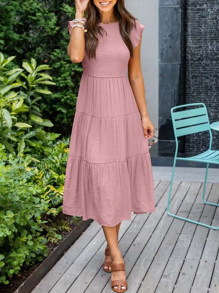 Ruby | Robe midi élégante et fluide en A pour femmes