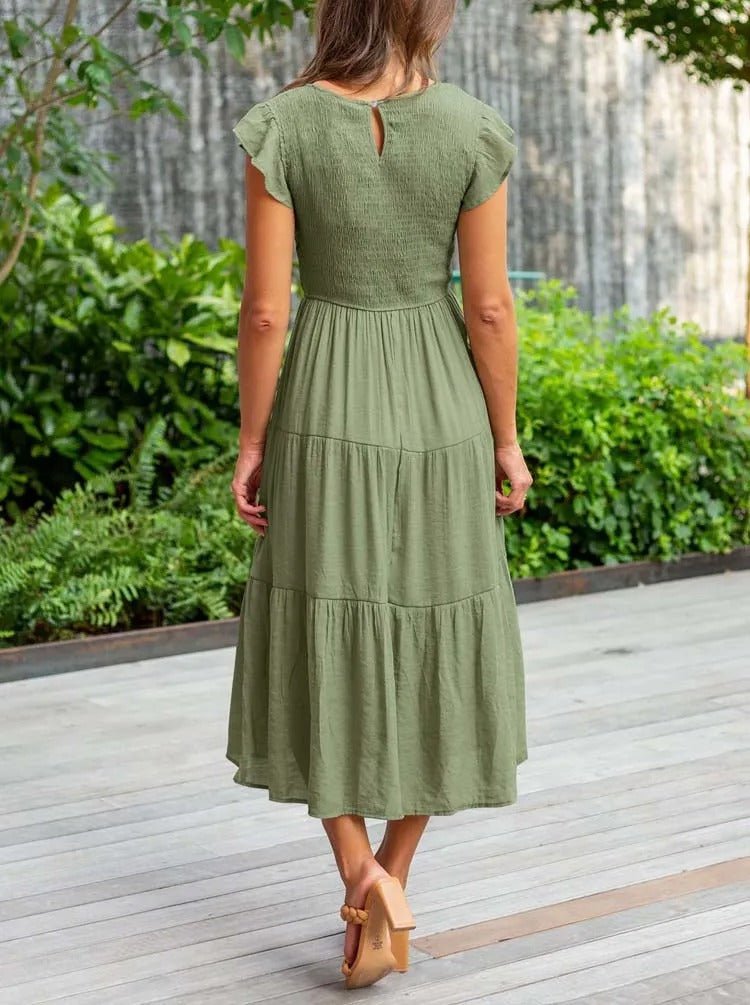 Ruby | Robe midi élégante et fluide en A pour femmes