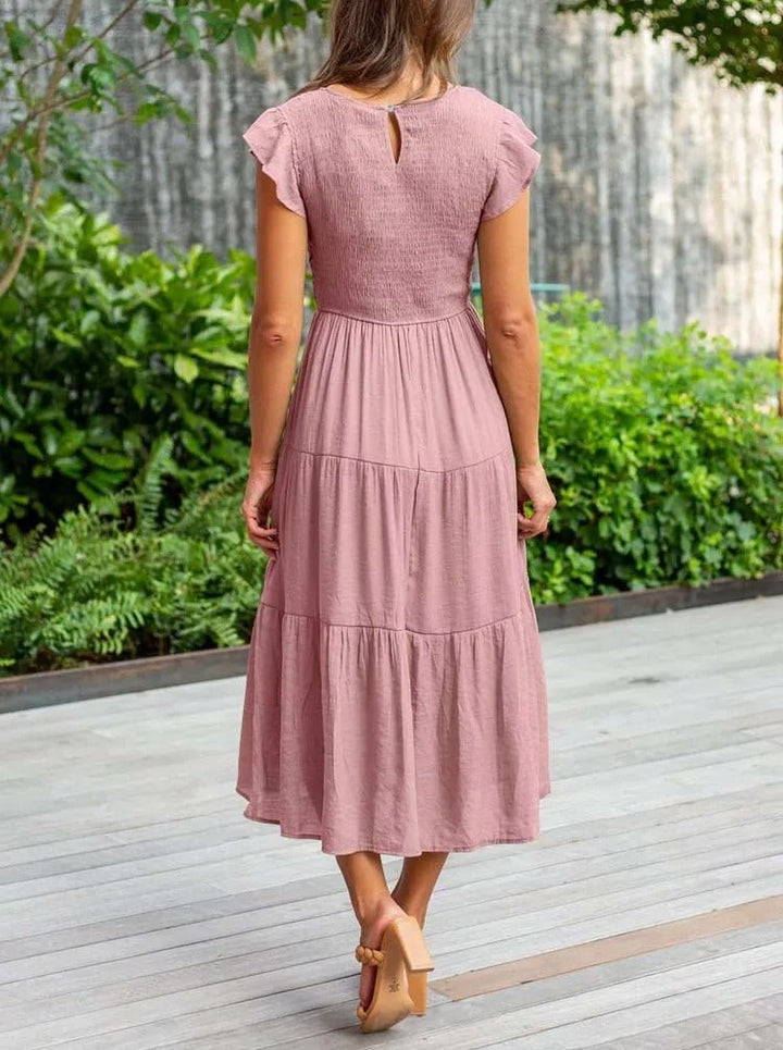 Ruby | Robe midi élégante et fluide en A pour femmes