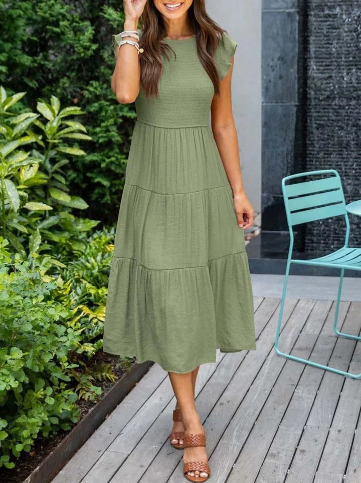 Ruby | Robe midi élégante et fluide en A pour femmes