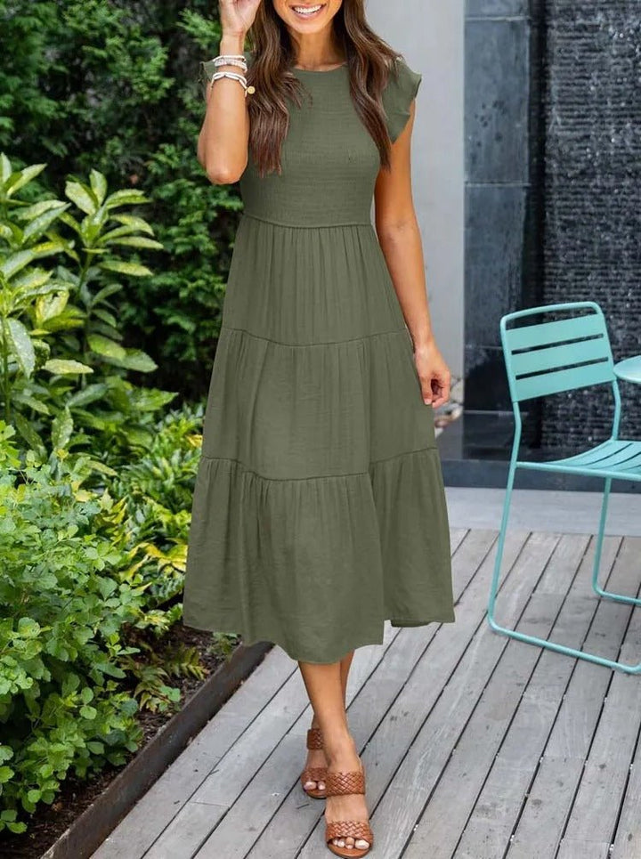 Ruby | Robe midi élégante et fluide en A pour femmes