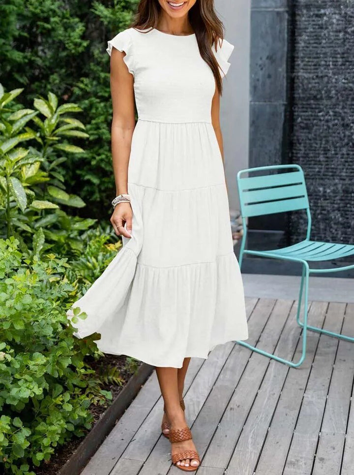 Ruby | Robe midi élégante et fluide en A pour femmes