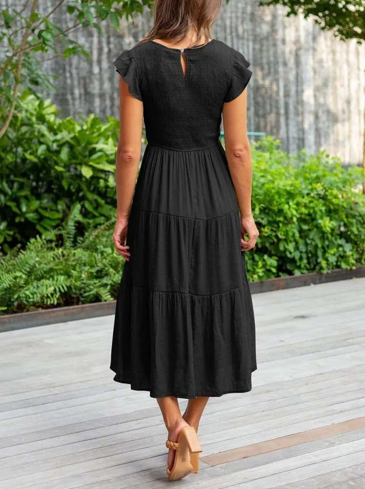 Ruby | Robe midi élégante et fluide en A pour femmes