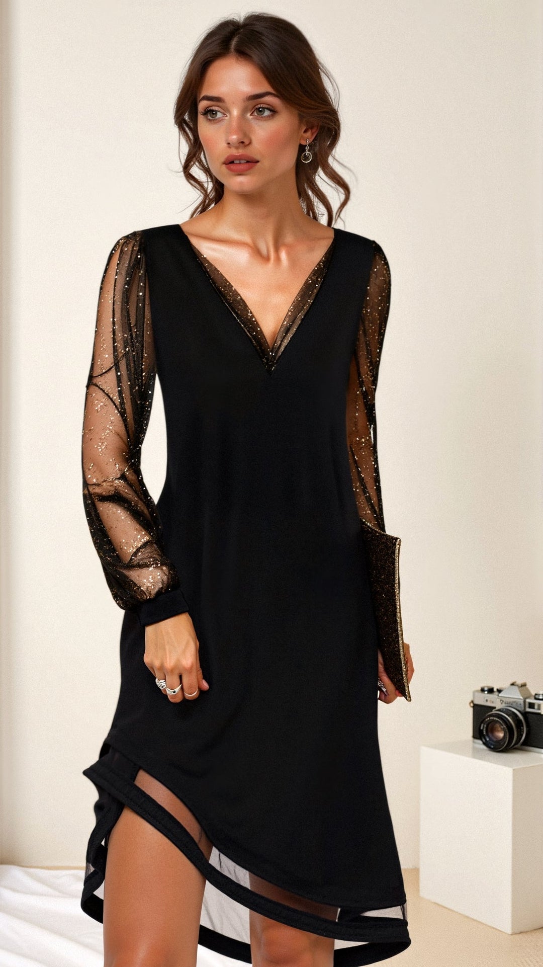 Alisa - Robe de soirée élégante pour femmes avec paillettes