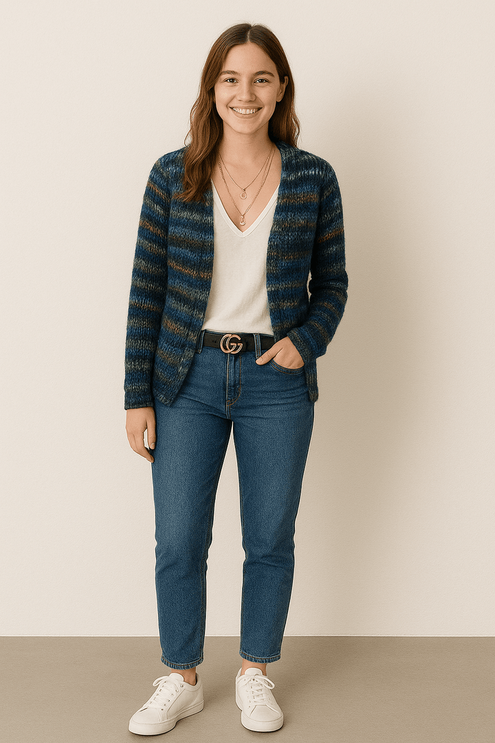 Cardigan féminin à la mode | Multicolore