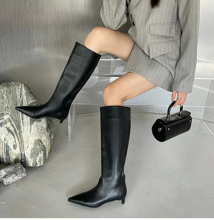 Bottes élégantes pour femmes Elevé – Bottes à talons mi-mollet