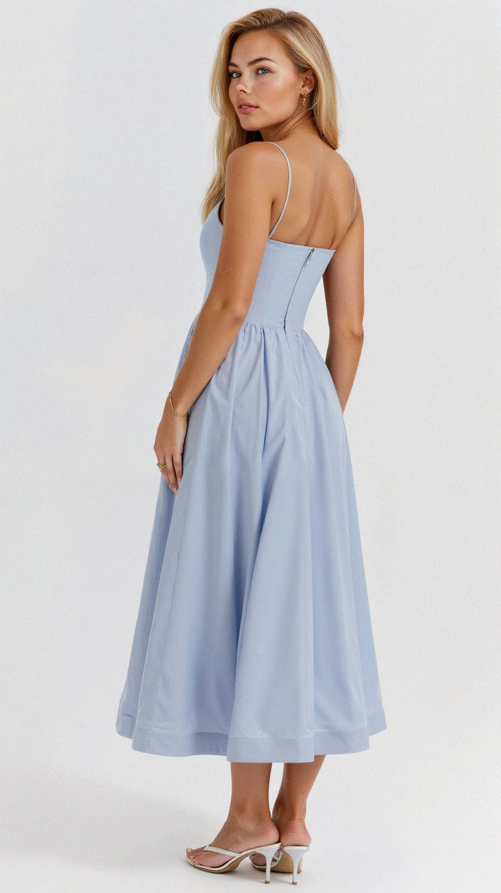 Rose | Robe midi élégante sans manches pour femmes