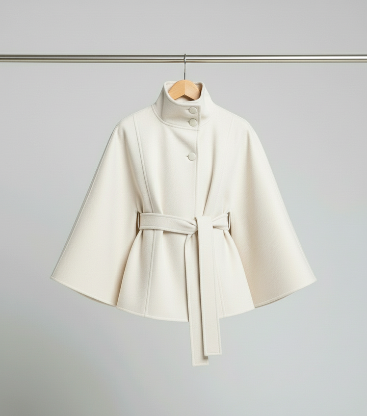 Ella | Manteau en Cape pour Femmes à Accent Ceinture