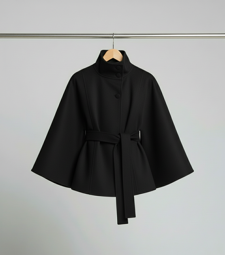 Ella | Manteau en Cape pour Femmes à Accent Ceinture
