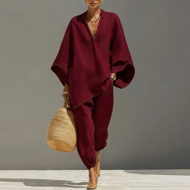 Octavia | Tunique Oversize Femme Ensemble à Deux Pièces