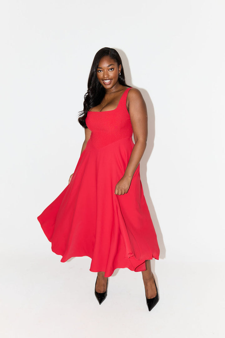Amelia | Robe midi intemporelle et fluide