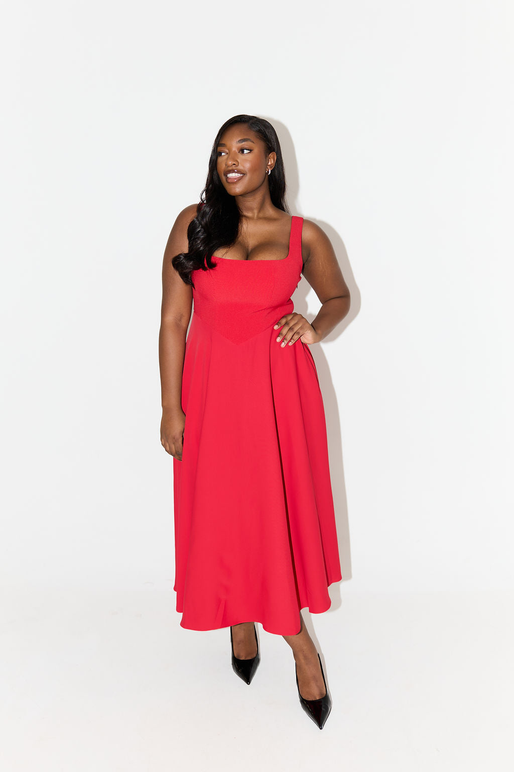 Amelia | Robe midi intemporelle et fluide