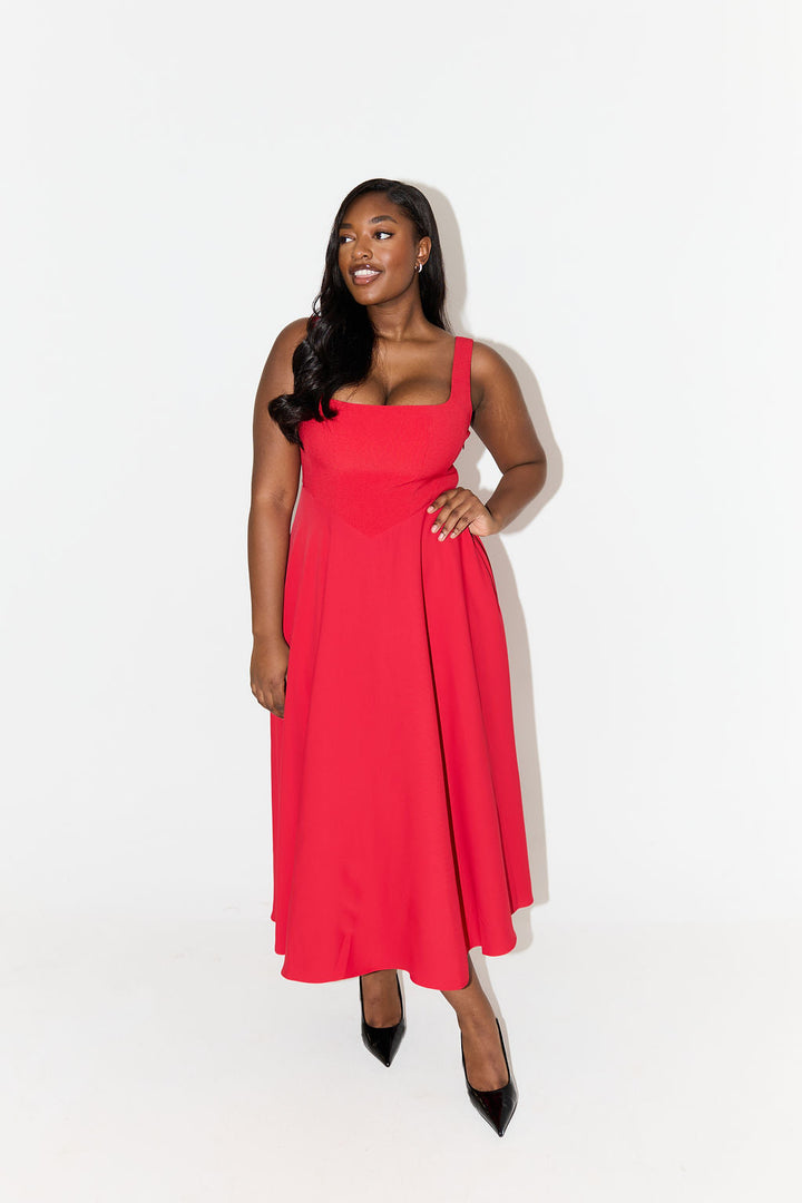 Amelia | Robe midi intemporelle et fluide