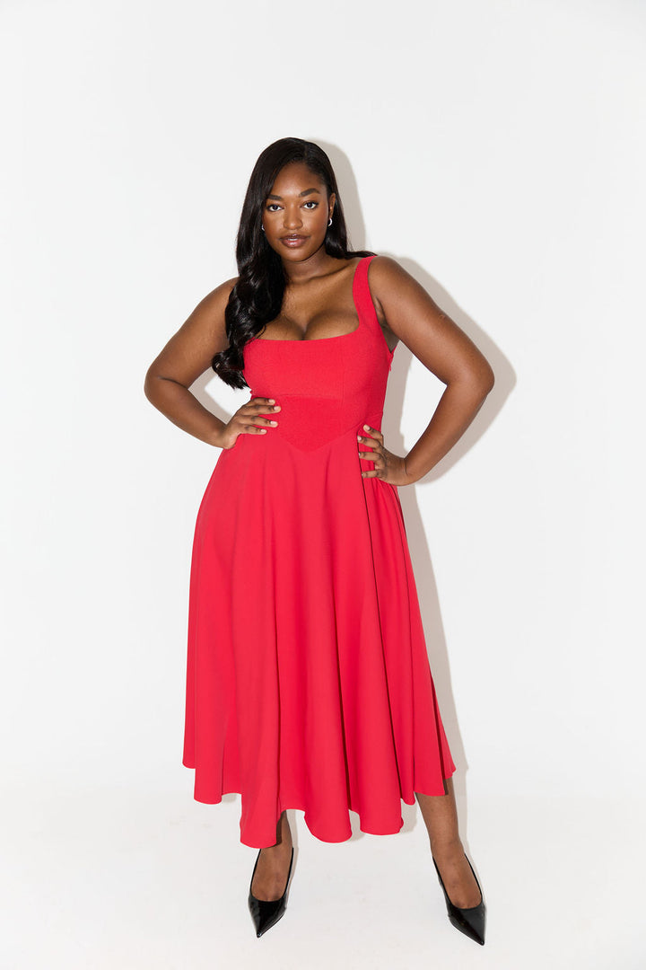 Amelia | Robe midi intemporelle et fluide