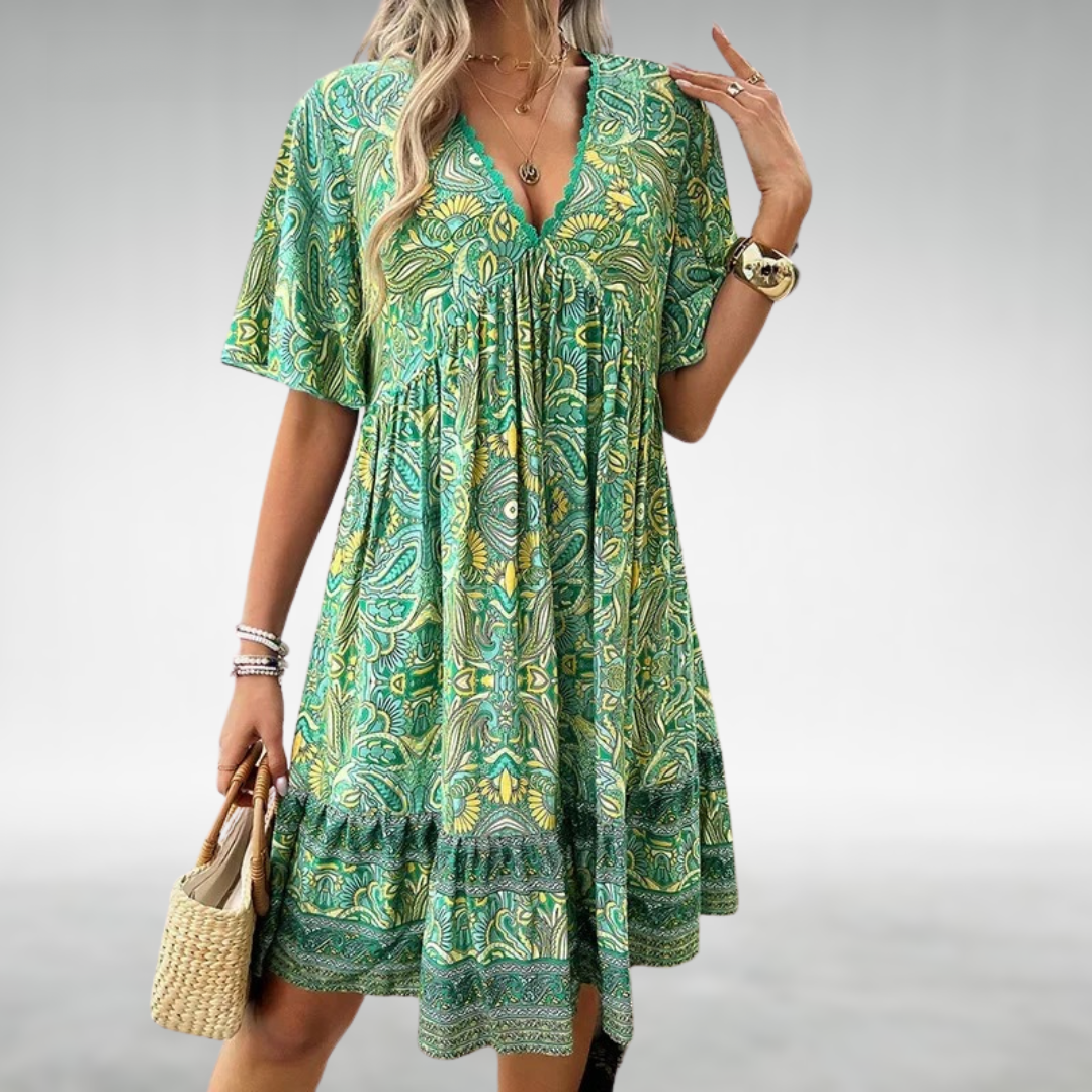 Ottilia | Robe Minime Boho à Décolleté en V pour Femmes