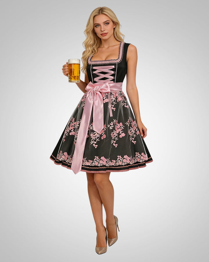 Paula | Robe Dirndl Traditionnelle Brodée pour Femmes