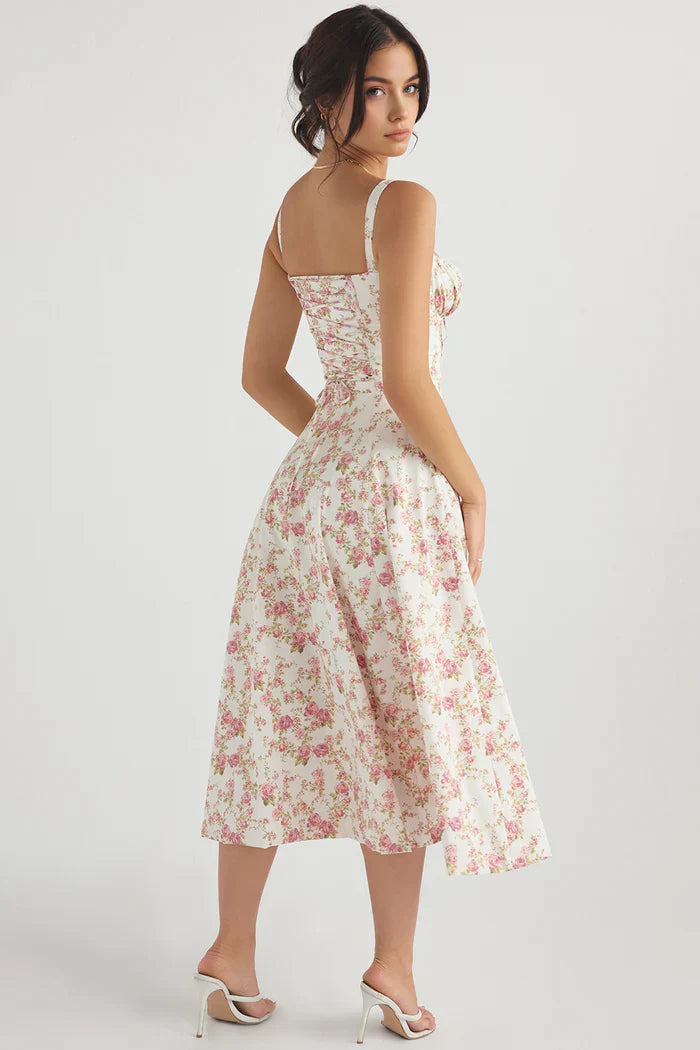 AURORA - Robe midi avec lacets