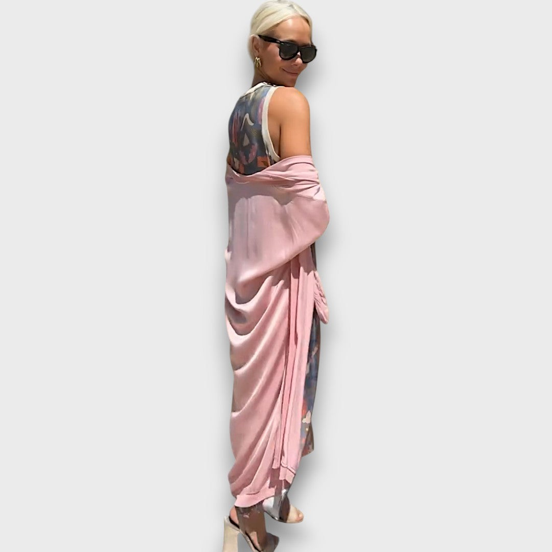 Elveria – Robe maxi avec cardigan
